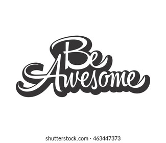 be awesome alphabet typography font text image vector icon 3