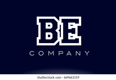 BE B E  alphabet letter combination logo creative company vector icon design template