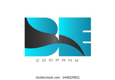 BE B E blue black alphabet combination letter logo design suitable for a company or business