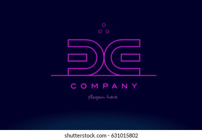 be b e letter alphabet text pink purple dots contour line creative company logo vector icon design template