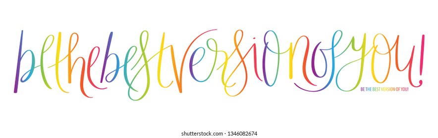 BE THE BEST VERSION OF YOU brush calligraphy banner