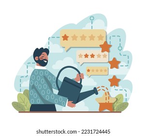 Be better concept. Idea of business or project success, personal development. Arrow pointing up as symbol of progress and growth. Flat vector illustration