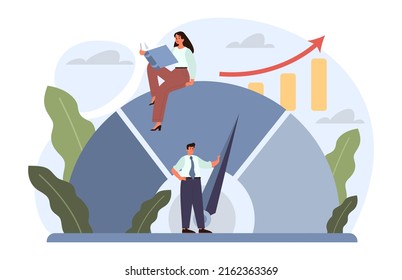 Be better concept. Self-improvment idea. Personal and business development and progress. Flat vector illustration