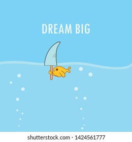 Be brave illustrations fish concept vectors