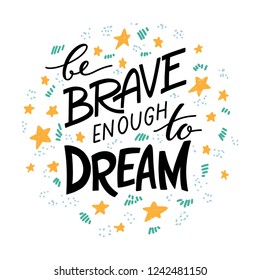 Be brave lettering 01