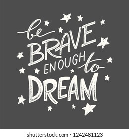 Be brave lettering 02