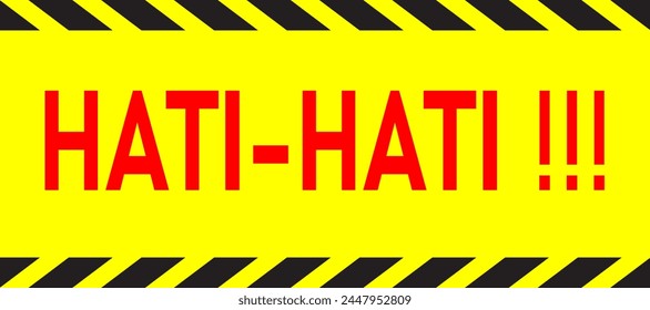 be careful saying with exclamation mark and exclamation mark banner vector flat illustration. Announcement warning important message caution danger warning information