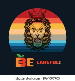 be careful a text-based t-shirt design