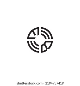 BE circle initial logo concept in high quality professional design that will print well across any print media