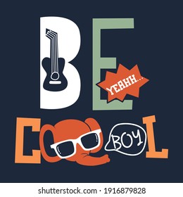 be cool kids typography design funny cartoon