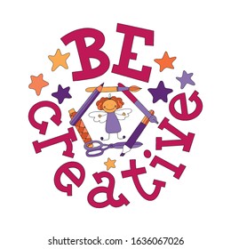 Be creative lettering with doodles