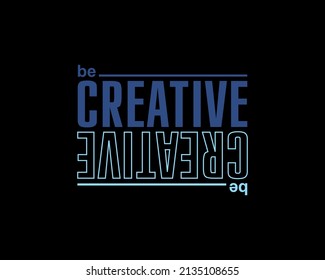 be creative vector design typography