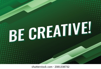 be creative word concept vector illustration with green lines and 3d style, landing page, template, ui, web, mobile app, poster, banner, flyer, background, gift card, coupon, label, wallpaper