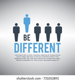 Be different concept with text area. For success and business. 