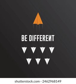 Be Different Creative Motivational Quotes Poster Vector Template.