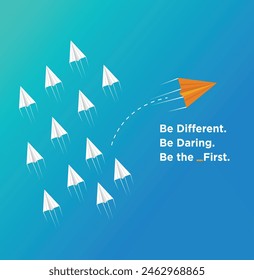 Be Different Be Daring Creative Quotes Poster Template