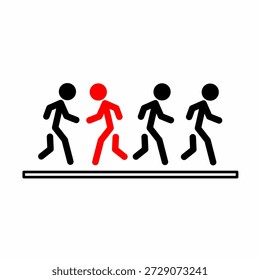 Ser diferente, simple Vector de diseño minimalista ilustración motivacional