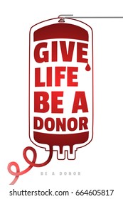 Be a Donor. Creative Motivate Information Donor Poster. Blood Donation. World Blood Donor Day Banner. Medical Design Elements.
