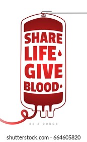 Be a Donor. Creative Motivate Information Donor Poster. Blood Donation. World Blood Donor Day Banner. Medical Design Elements.