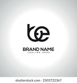 BE EB Abstract Unique Letter Logo Design. Initial Vector Symbol.
