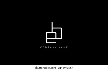 Monograma del logotipo de las letras del alfabeto BE, EB