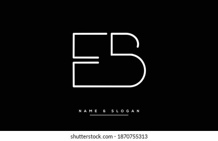 BE ,EB ,B ,E Abstract Letters Logo Monogram