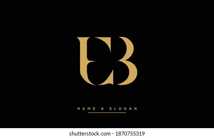 BE ,EB ,B ,E Abstract Letters Logo Monogram