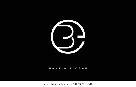 BE ,EB ,B ,E Abstract Letters Logo Monogram