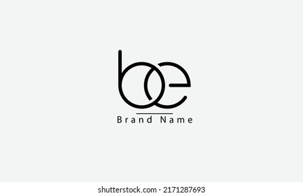 be eb b e abstract vector logo monogram template