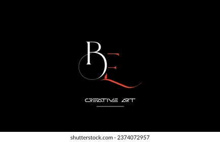 BE, EB, B, E abstract letters logo monogram