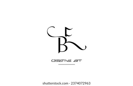 BE, EB, B, E abstract letters logo monogram