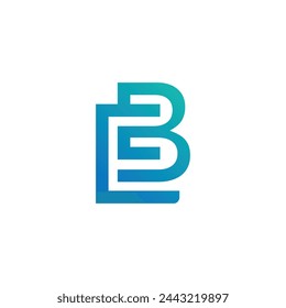 BE ,EB ,B ,E Abstract Letters Logo Monogram