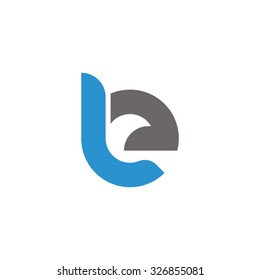 be, eb initial overlapping rounded letter logo