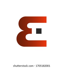 Diseño del logotipo de la letra BE EB