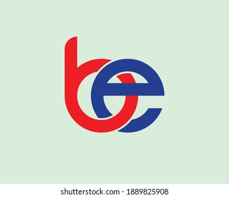 BE EB LETTER LOGO DESIGN VECTOR TEMPLATE