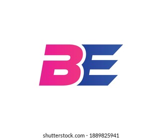 BE EB LETTER LOGO DESIGN VECTOR TEMPLATE