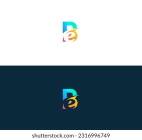 BE, EB letter logo design template elements. Modern abstract digital alphabet letter logo. Vector illustration. New Modern logo.