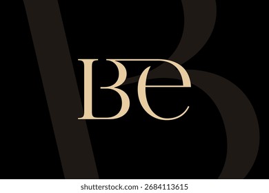 BE or EB letter logo icon design. Classic style luxury initials monogram.