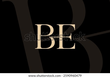 BE or EB letter logo icon design. Classic style luxury initials monogram.