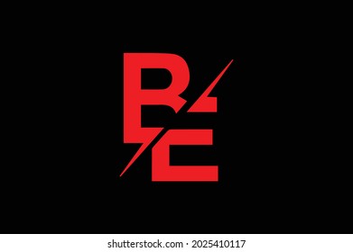 BE elegantes Logo mit Initialen für Unternehmen - Vektorgrafik