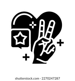 be empathetic glyph icon vector. be empathetic sign. isolated symbol illustration