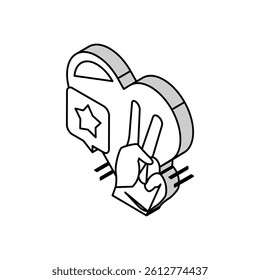 be empathetic isometric icon vector. be empathetic sign. isolated symbol illustration