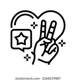 be empathetic line icon vector. be empathetic sign. isolated contour symbol black illustration