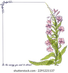 Be the energy you want to attract typographic slogan with flower for t-shirt prints, posters and other uses. Eps 10. Vector illustration.