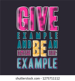 be example cool graphic vector design for t shirt print and other use