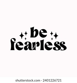 Be fearless, Rear View Mirror with motivational quotes illustration svg