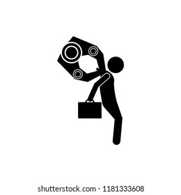 to be fired robotic icon. Element of poor man illustration. Premium quality graphic design icon. Signs and symbols collection icon for websites, web design, mobile app