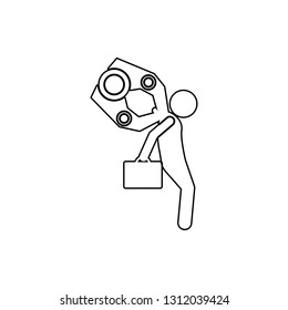 to be fired robotic icon. Element of Poor peaple for mobile concept and web apps icon. Thin line icon for website design and development, app development
