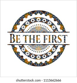 Be the first arabesque badge. arabic decoration.