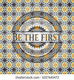 Be the first arabesque style badge. arabic decoration.
